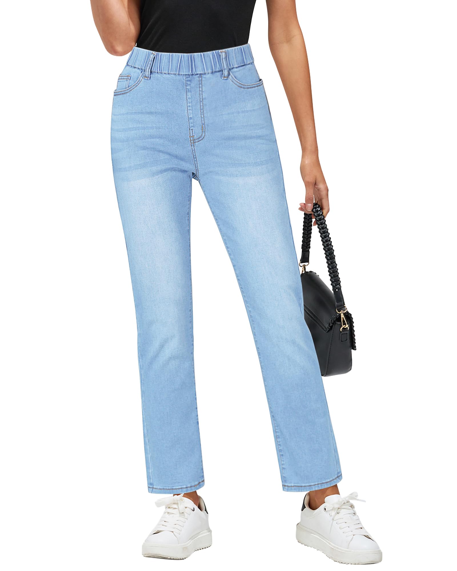 GRAPENT Pull-On Denim Jeans