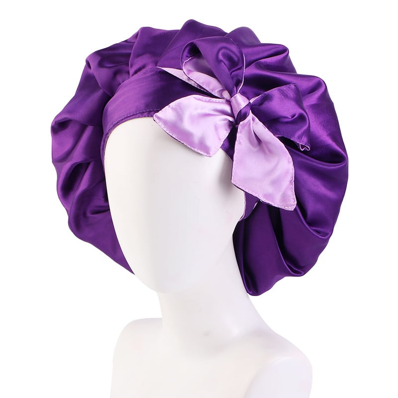 Zenvia Beauty double satin hair care cap, soft satin material with elastic band, designed for protecting hair during treatments.