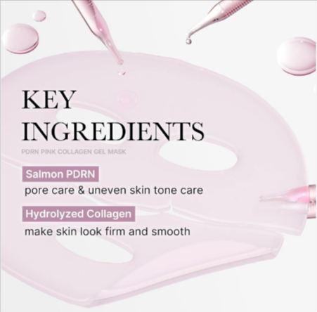 Zenvia Beauty hydrating collagen face mask applied on skin, showcasing a soothing, rejuvenating skincare treatment.