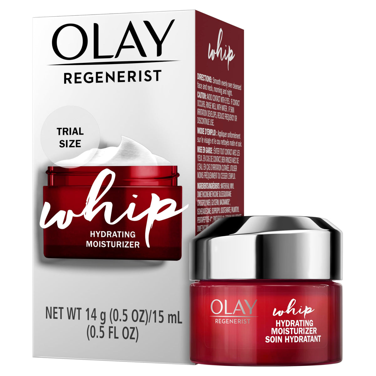 New Olay Regenerist Whip Face Moisturizer Trial Size 0.5 Oz