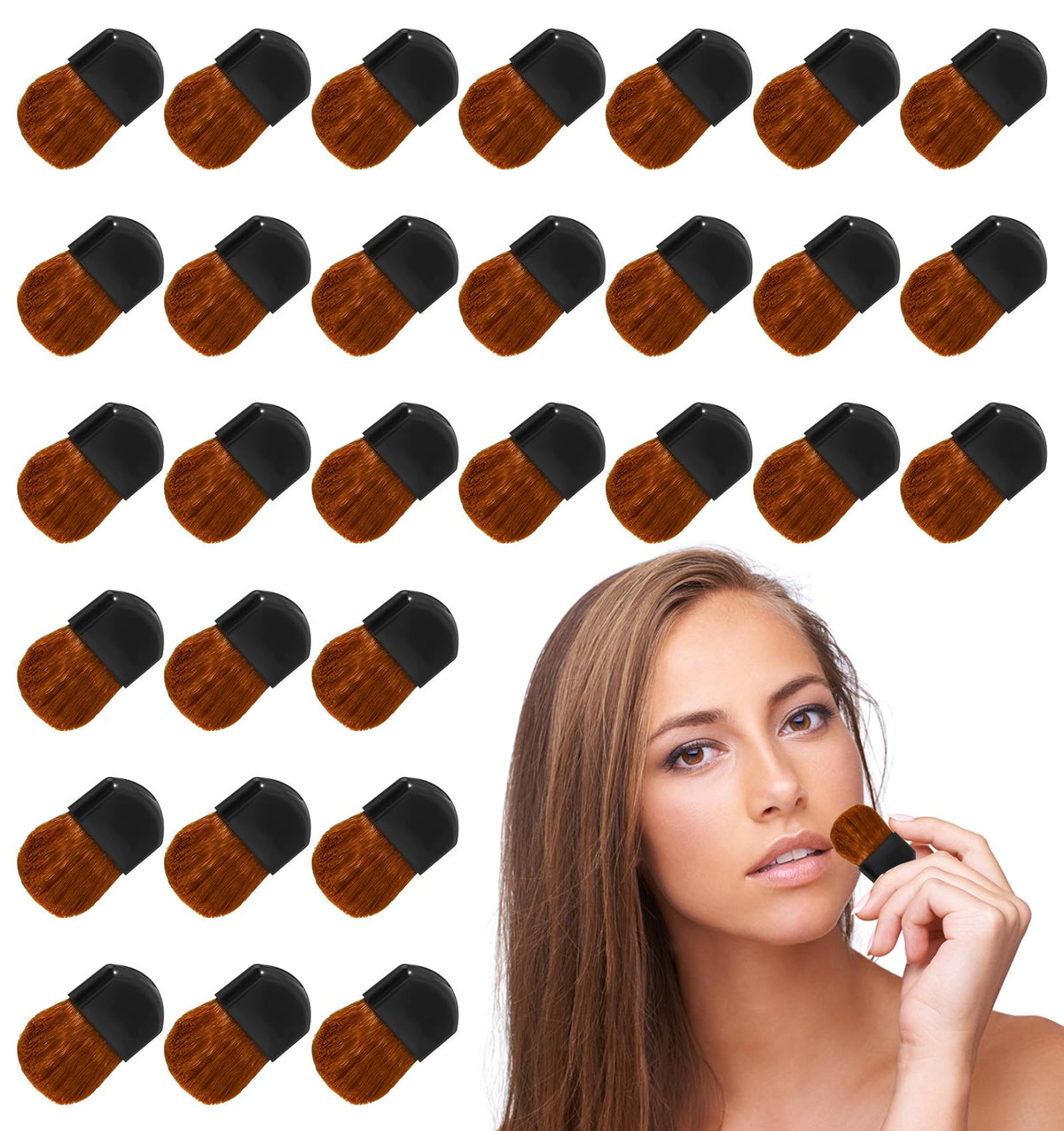 Small Blush Brush 30 Pcs Disposable Makeup Brushes Mini Blush Brush Mini — product view 3