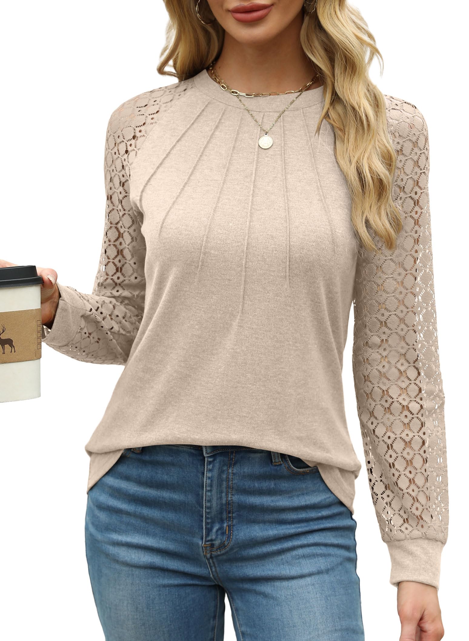 Women's Lace Long Sleeve Top
