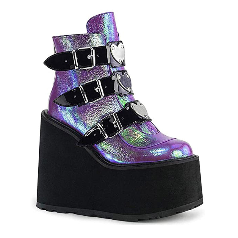 Women's Plus-Size Wedge-Heel Zip Boots – product view 8