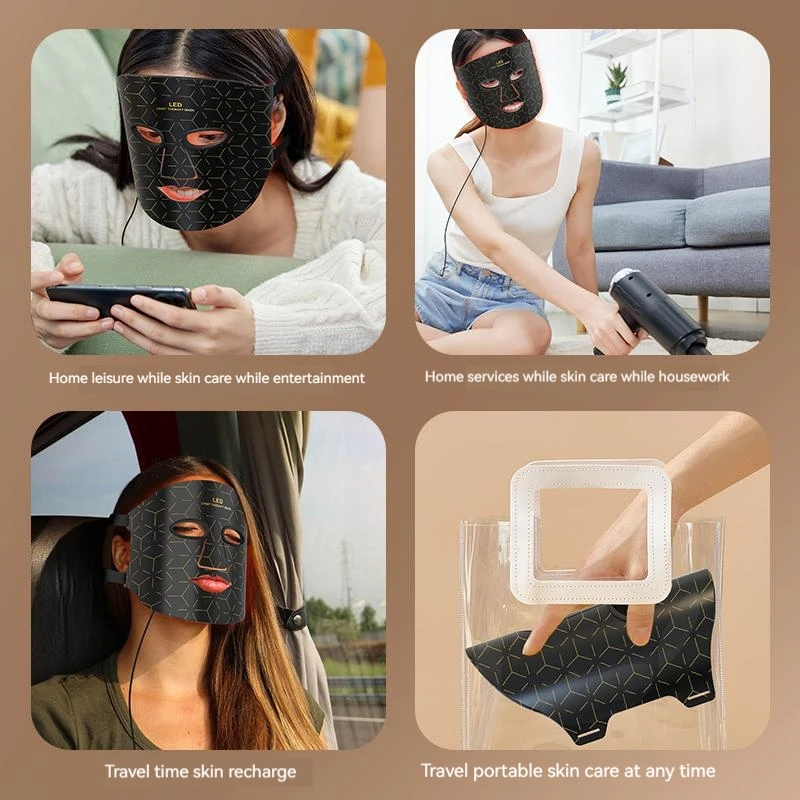 Zenvia Beauty Photon Therapy Facial Beauty Mask showing a sleek, light-emitting mask designed for skincare treatment.