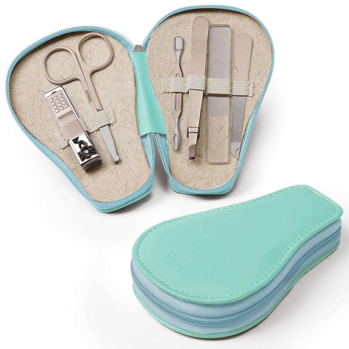 haakaa Baby Nail Clippers 6-in-1 Baby Nail Care Kit with PU Storage