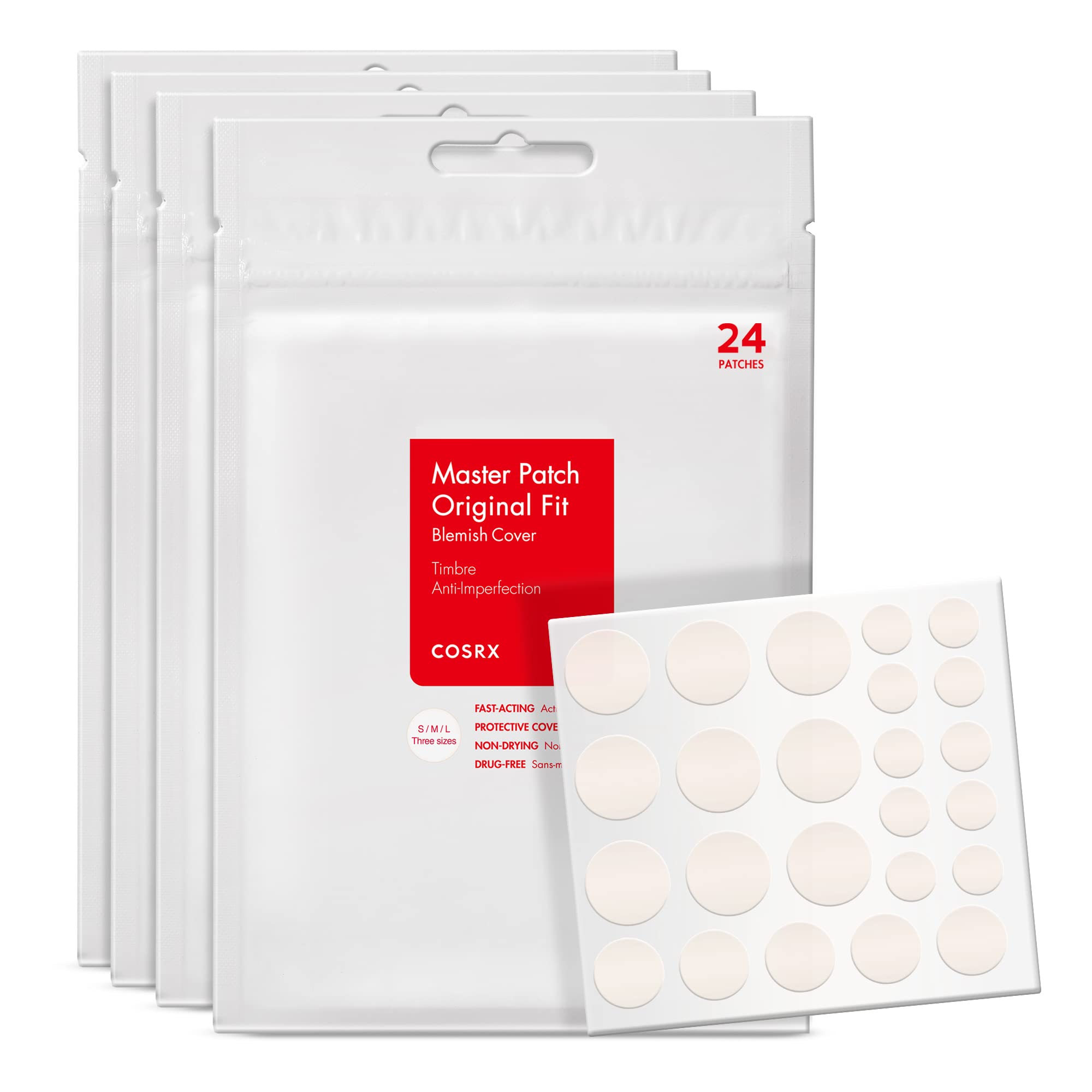 COSRX Acne Pimple Patch (96) Absorbing Hydrocolloid Original 3 Size