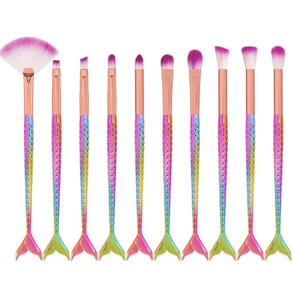 Makeup Brush Set 10 Pcs Fish Tail Eye Makeup Brushes Eyeshadow Concealer — product view 2