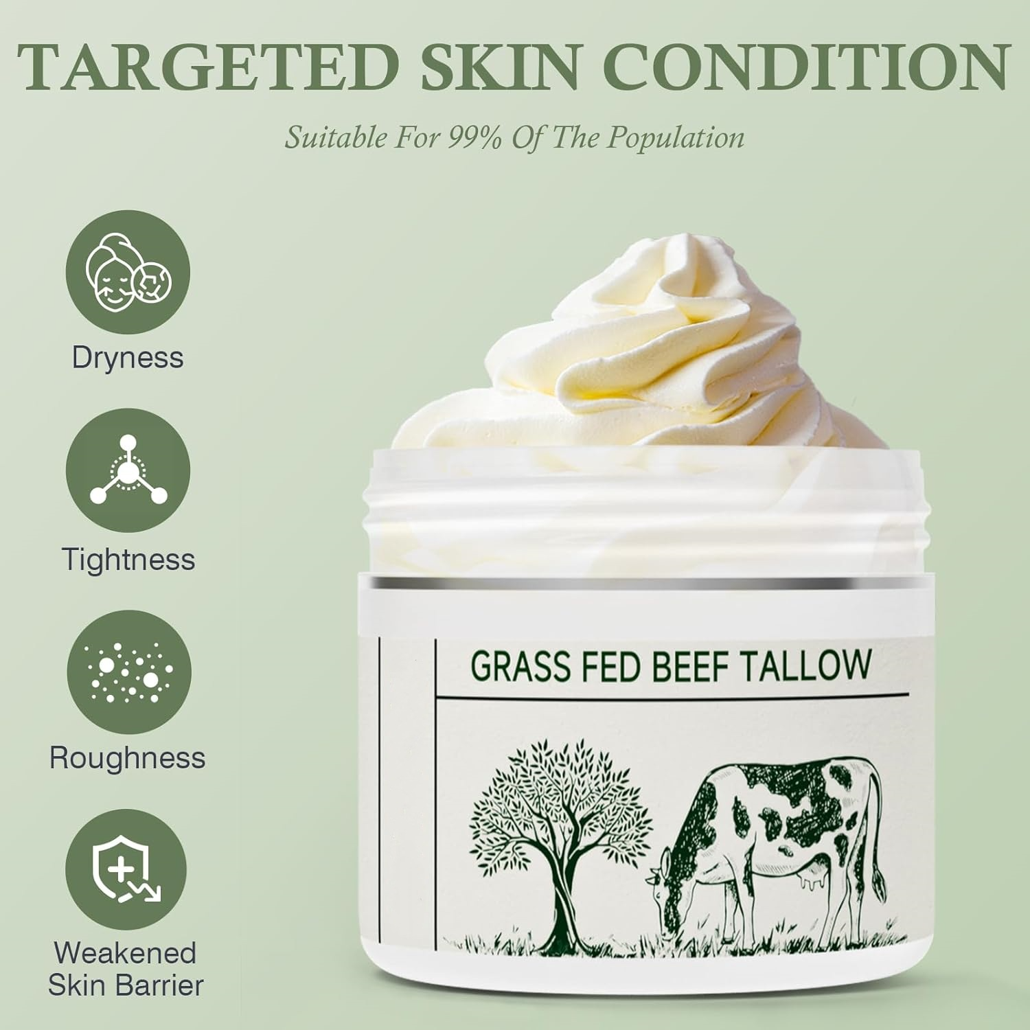 Grass-Fed Tallow Moisturizing Cream