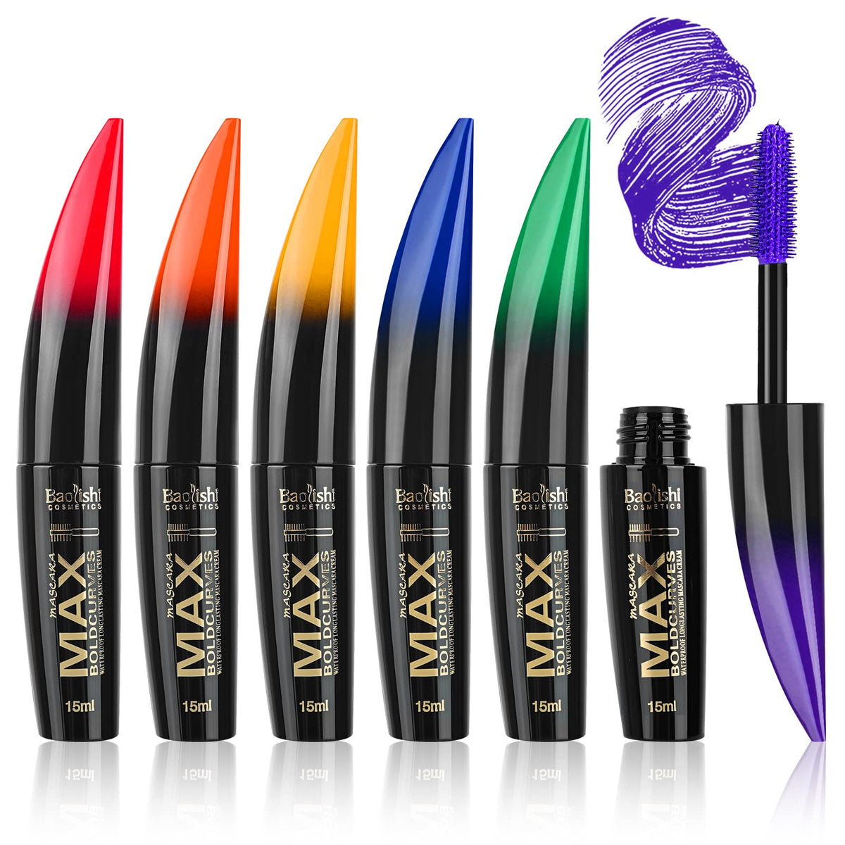 Joyeee Colored Mascara 6 Colors Colorful Mascara Set Waterproof and — product view 2