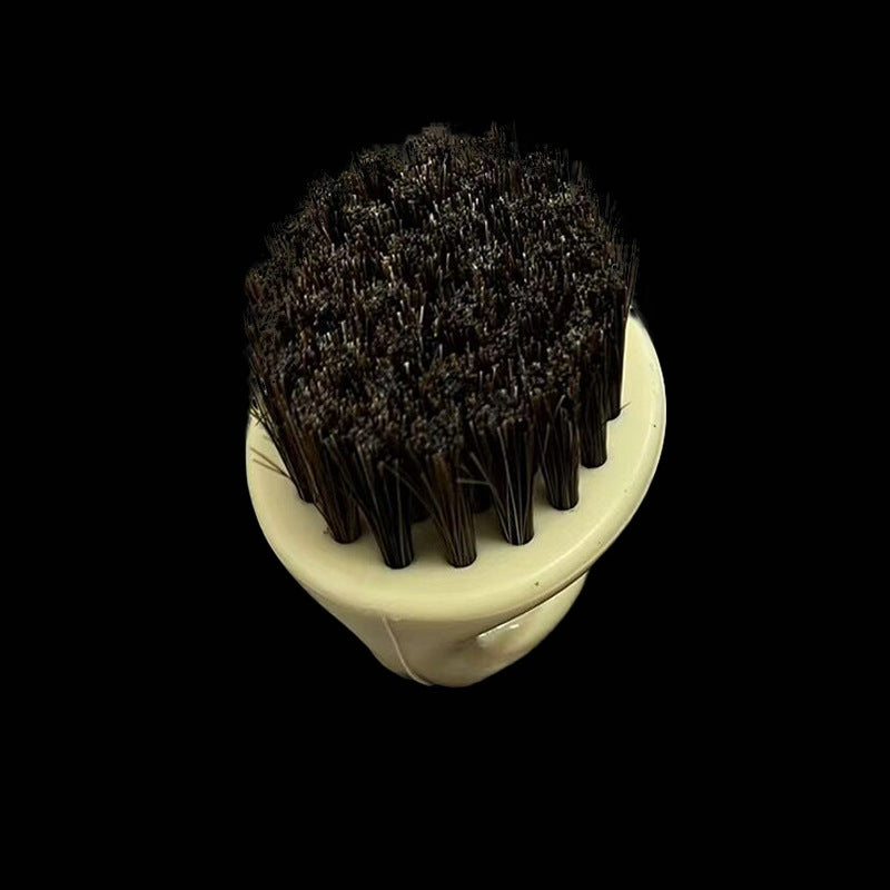 Vintage hair styling brush by Zenvia Beauty with wooden handle and natural bristles for gentle hair grooming