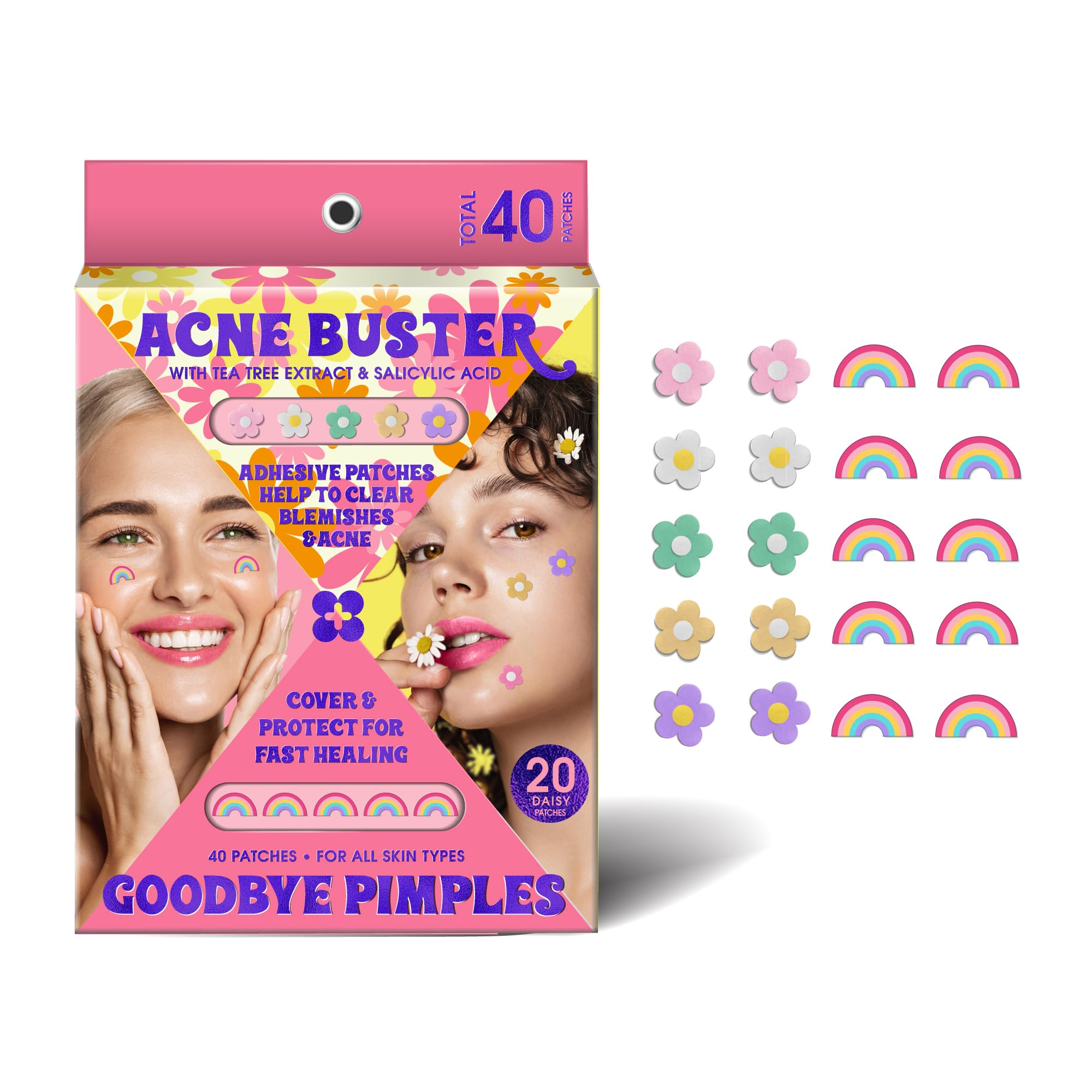 Zenvia Beauty cute hydrocolloid pimple patches on skin, designed to reduce blemishes and promote skin healing.