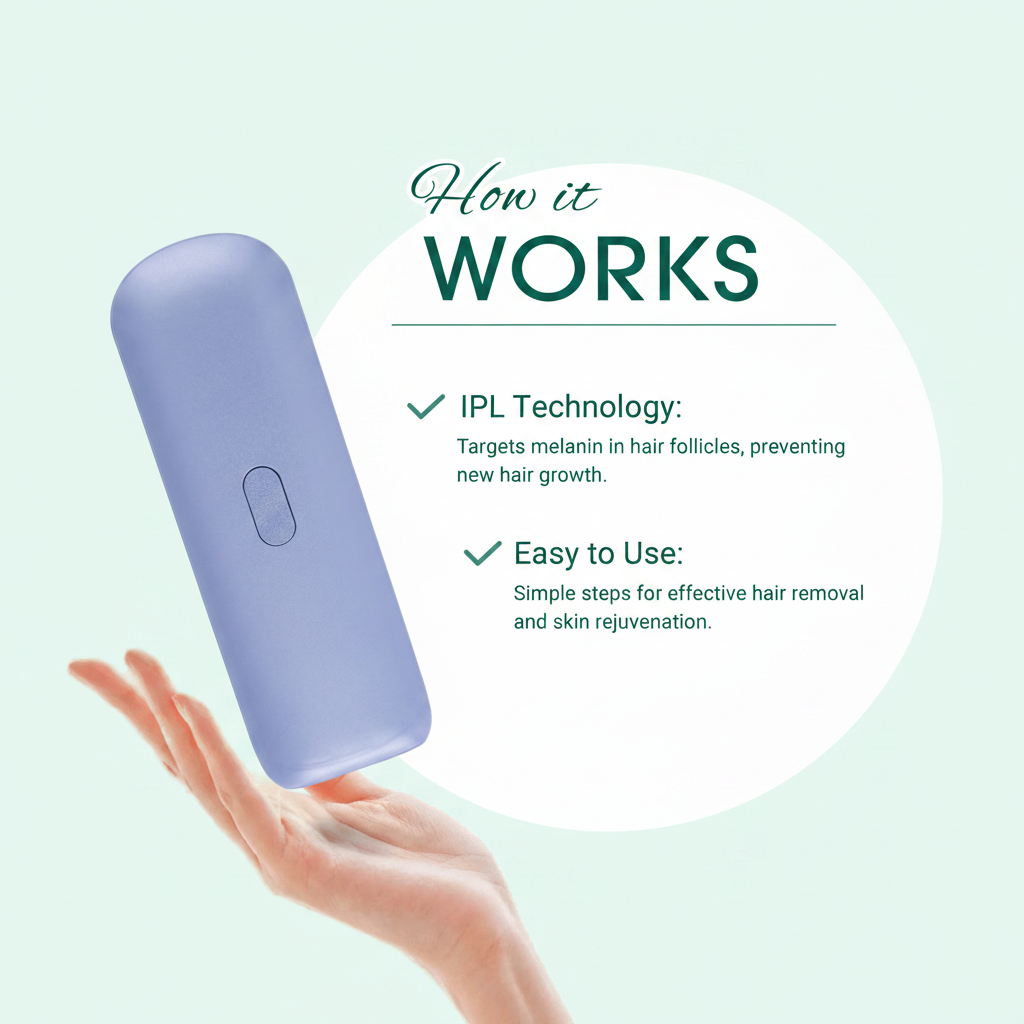 Zenvia Beauty IPL hair removal device with sleek white design and control buttons for at-home hair reduction treatment.
