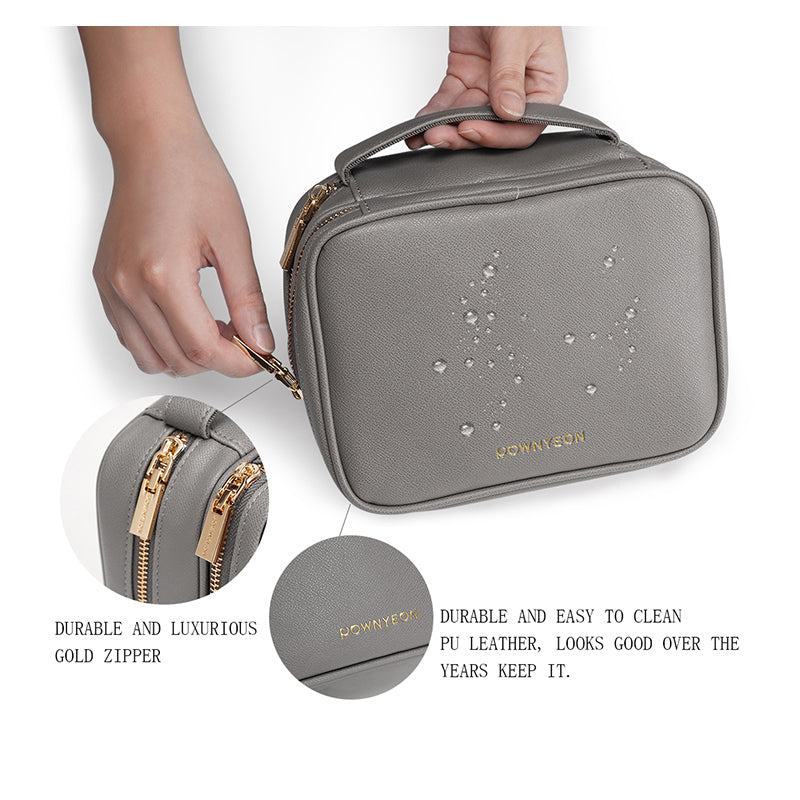 Double Layer PU Leather Makeup Storage Bag product image