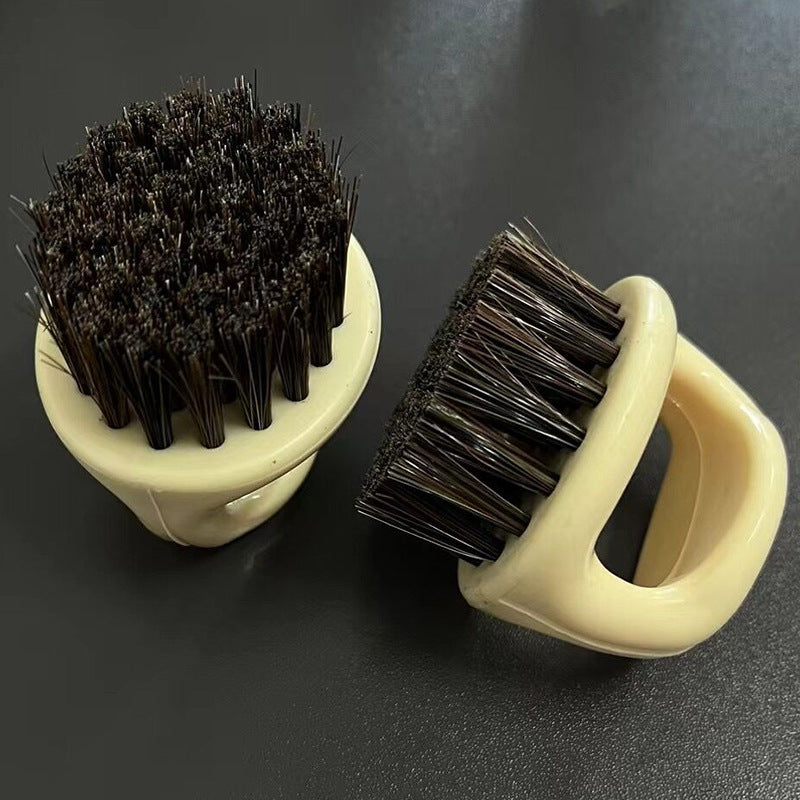 Vintage hair styling brush by Zenvia Beauty with wooden handle and bristles for smooth, professional hair grooming.