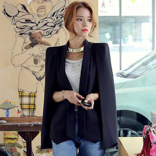 Women's Cape-Shawl Blazer Jacket – product view 4