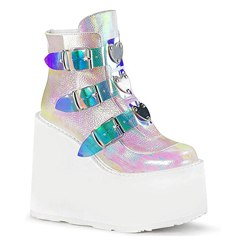 Women's Plus-Size Wedge-Heel Zip Boots – product view 19