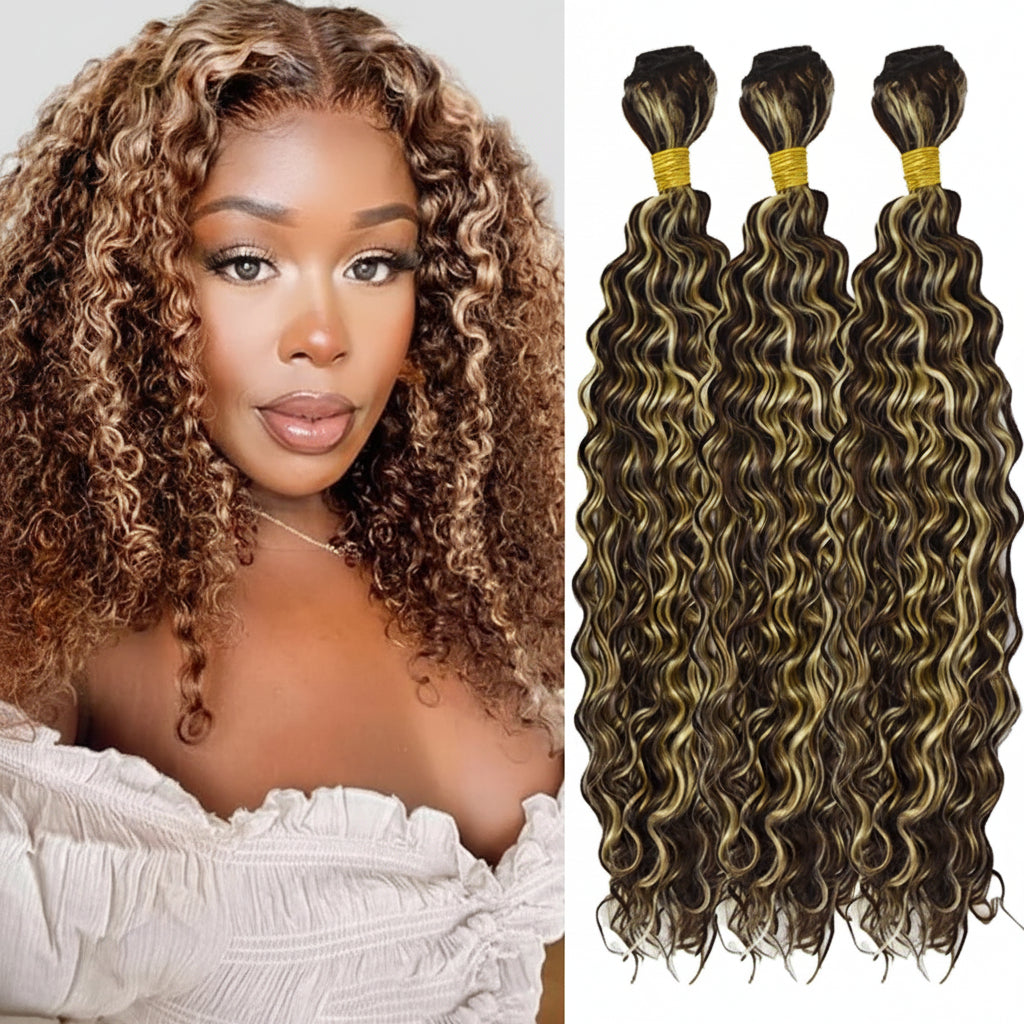 Brazilian Deep Wave hair bundles by Zenvia Beauty with lush, deep wave texture and natural shine.