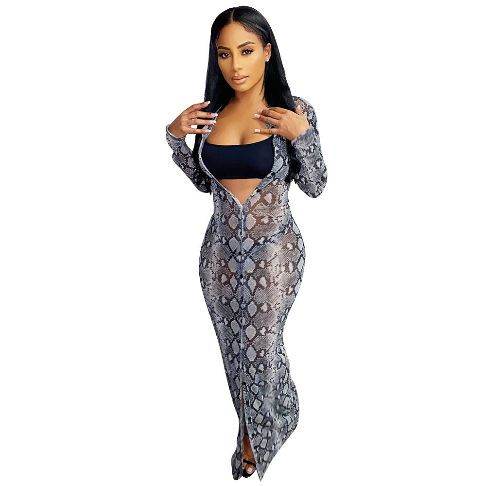 Women's printed long sleeve dress by Zenvia Beauty featuring a vibrant floral pattern and a flattering fit.