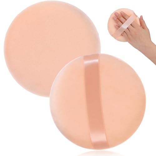 1 Pack 5 Inch Ultra Soft Washable Reusable Large Velour Loose Powder Puff — product view 4