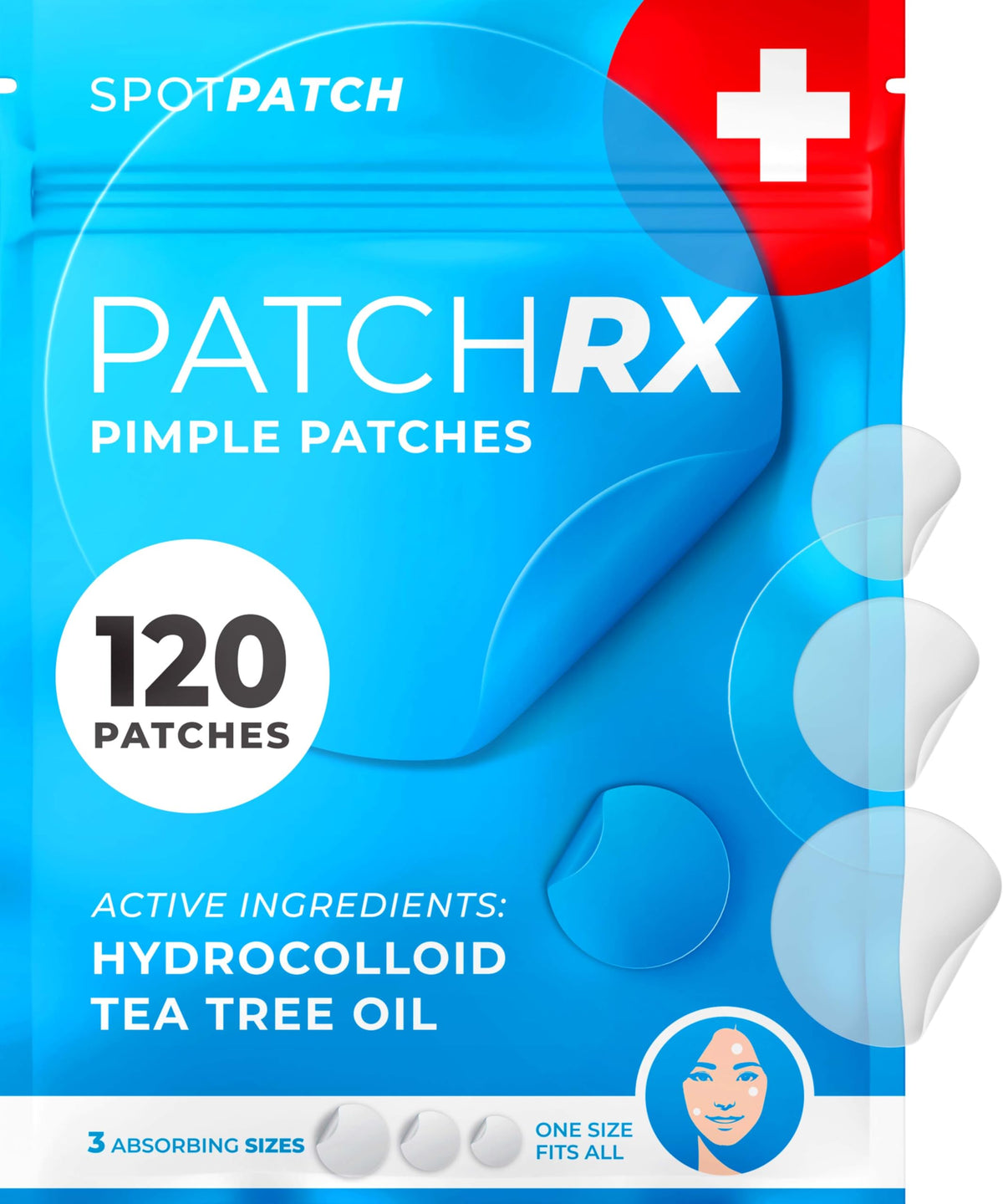 PatchRx Pimple Patches for Face (120 Patches) Hydrocolloid Acne Patches with Tea Tree Oil Pimple Patch — product view 2