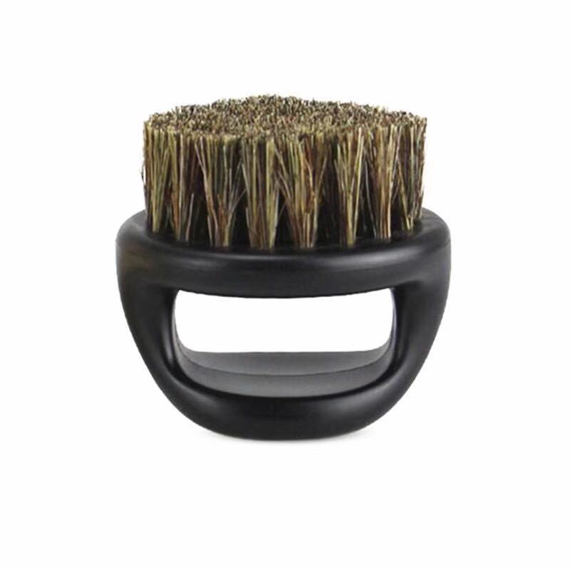Vintage hair styling brush by Zenvia Beauty with wooden handle and boar bristles for smooth, gentle hair grooming.