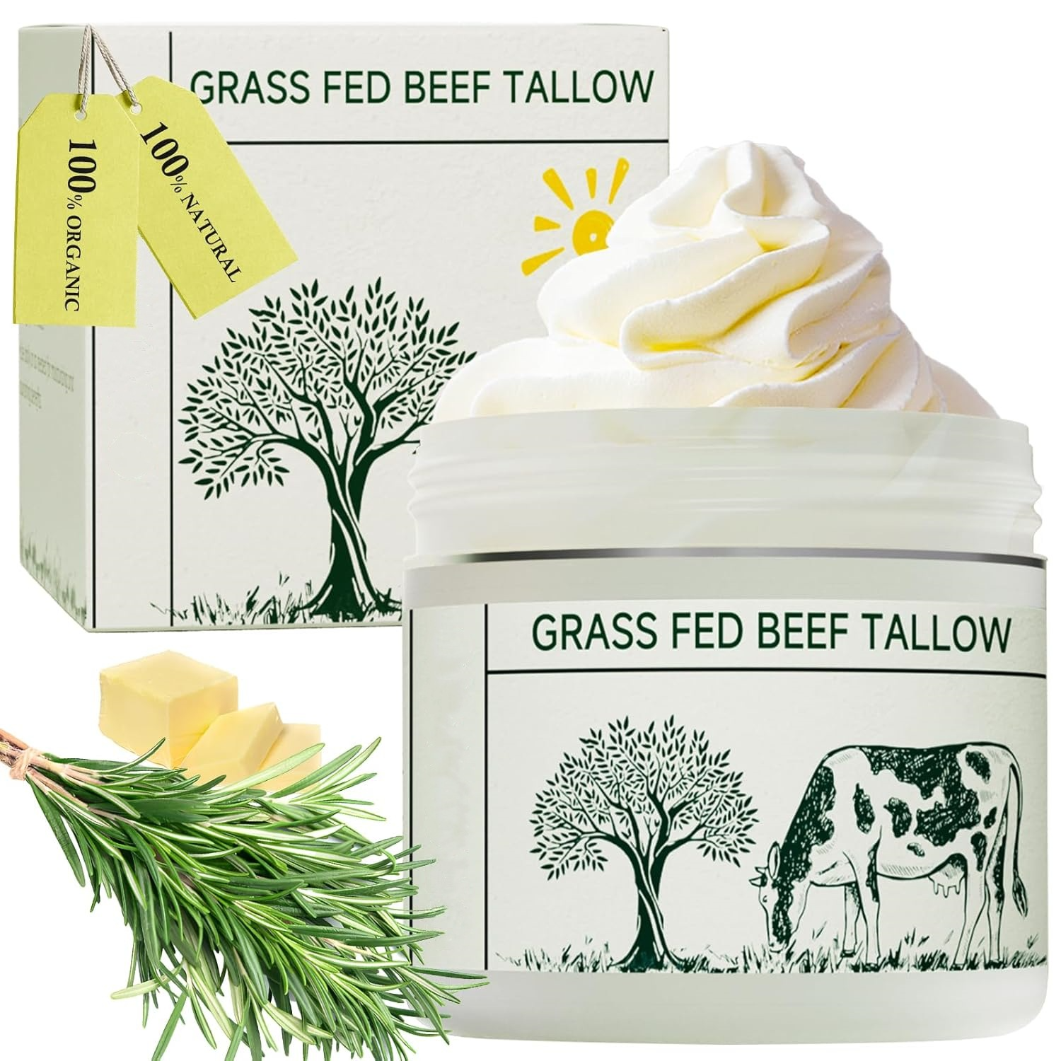 Grass-Fed Tallow Moisturizing Cream