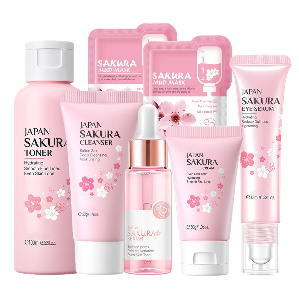 Skin Care Set Sakura Women Beauty Sets Korean Skin Care Kit- — product view 3