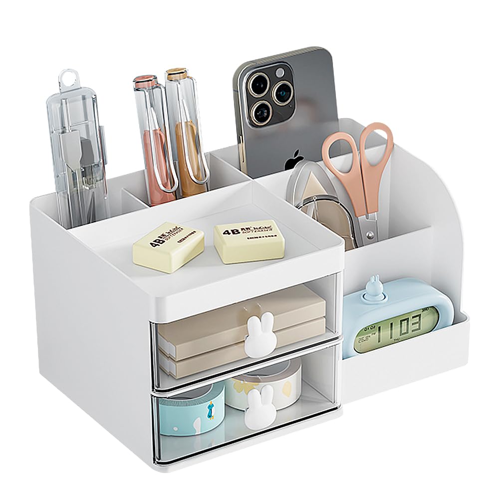 Makeup Storage Organizer with 2 Drawers Desk Vanity Countertop Skin Care — product view 4