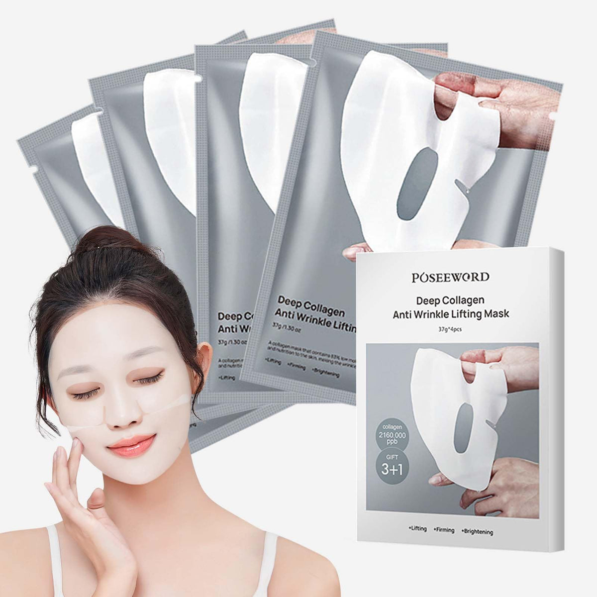 Bstfire collagen face mask is rich in collagen and contains a low amount of molecules collagen face mask — product view 1