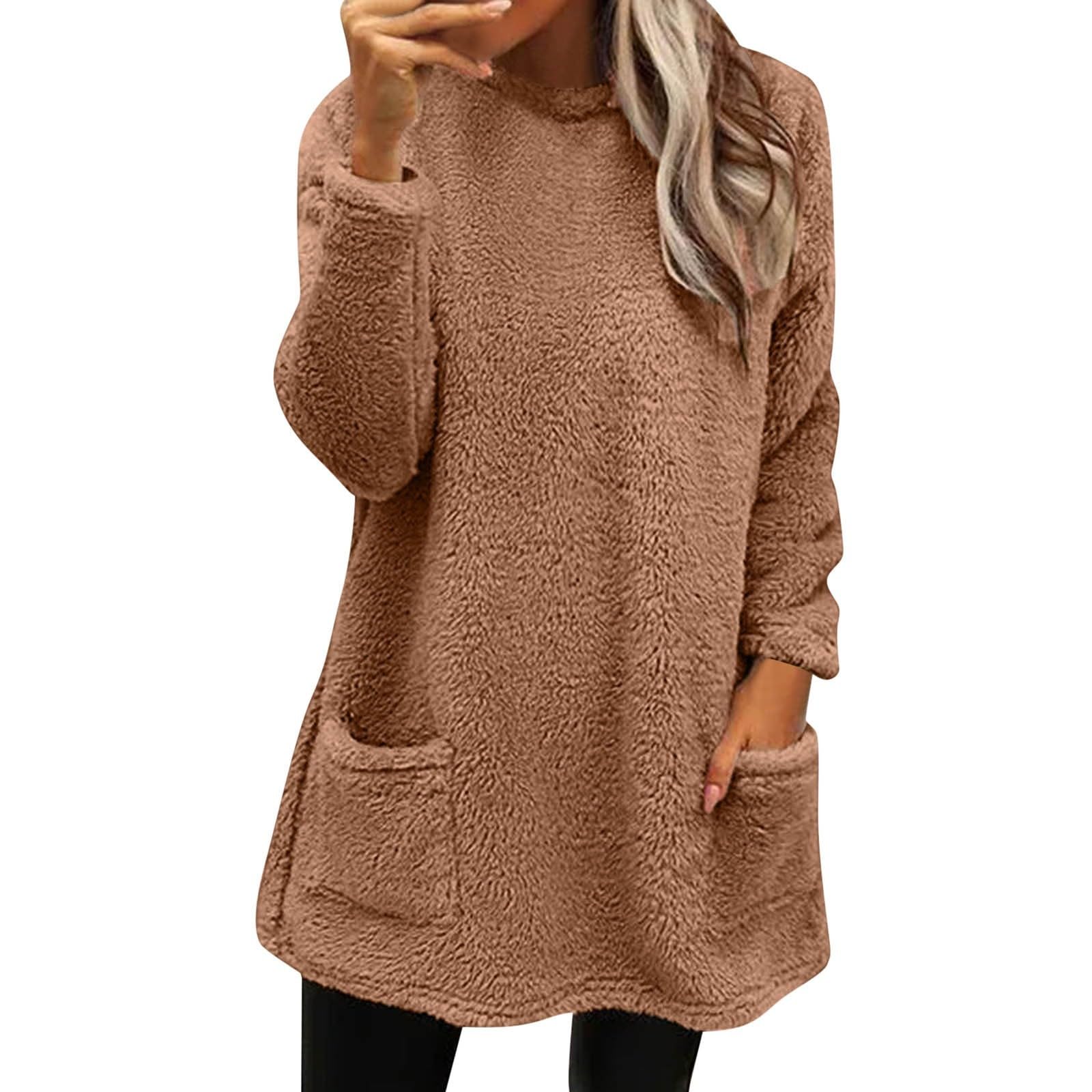 Zenvia Beauty oversized fleece faux shearling hoodie in soft, plush fabric with a cozy, relaxed fit and shearling-lined interior.