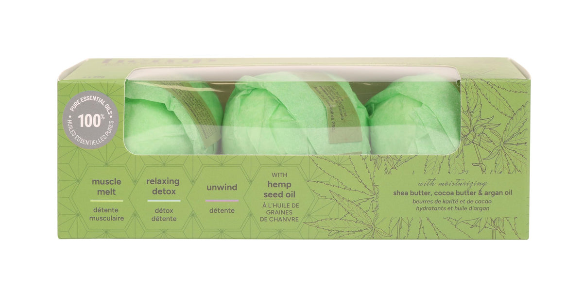 RELAXUS Luxurious Bath Bomb Gift Sets Perfect Bubble Spa Bath Self-Care for Teens and Adults (Hemp Bath — product view 1