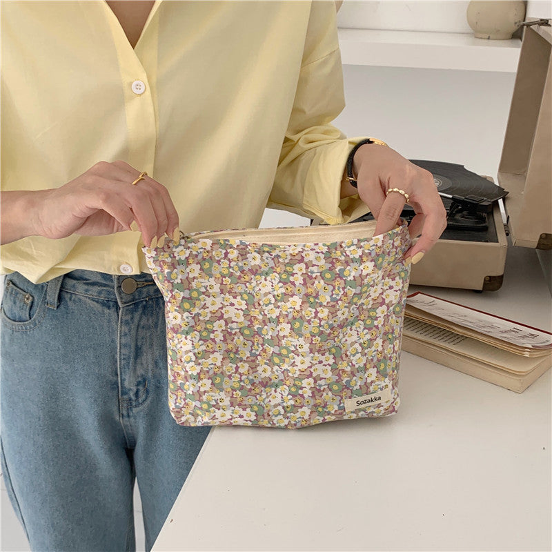 Floral Makeup Storage Clutch For Small Essentials product image