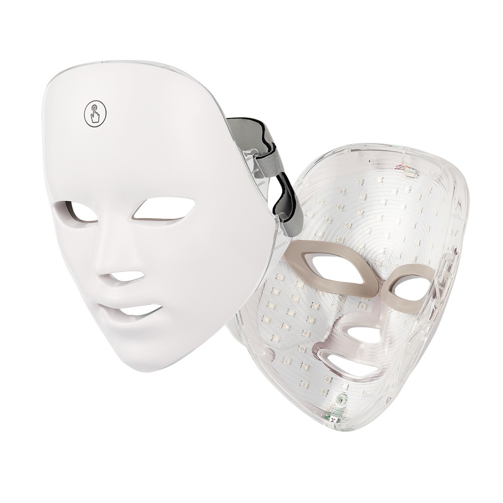 Zenvia Beauty skin rejuvenation facial device with sleek ergonomic design, featuring LED lights for facial skin treatment.