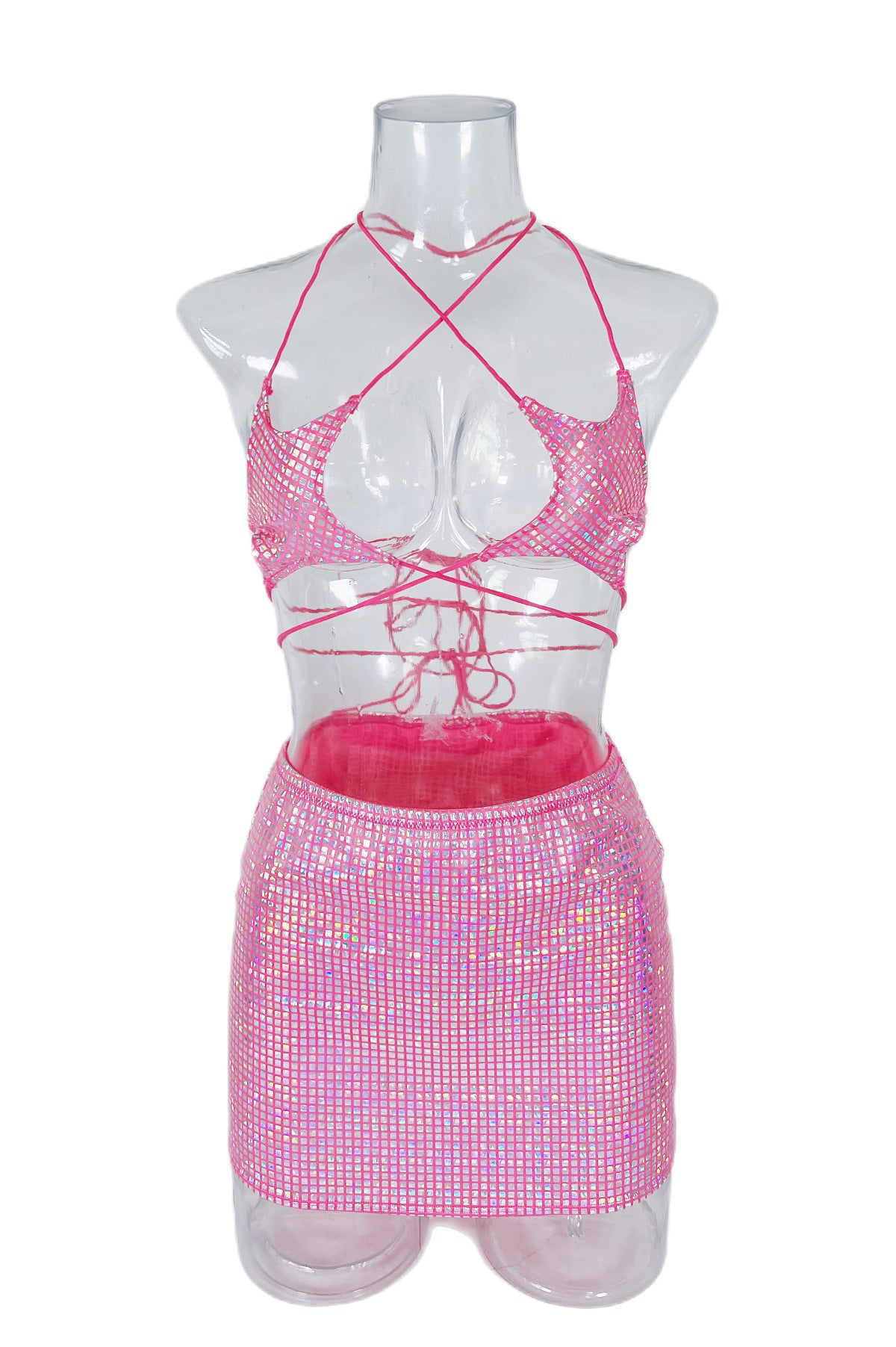 Zenvia Beauty Star Lingerie Skirt Set featuring a fitted top and matching skirt in soft, elegant fabric.