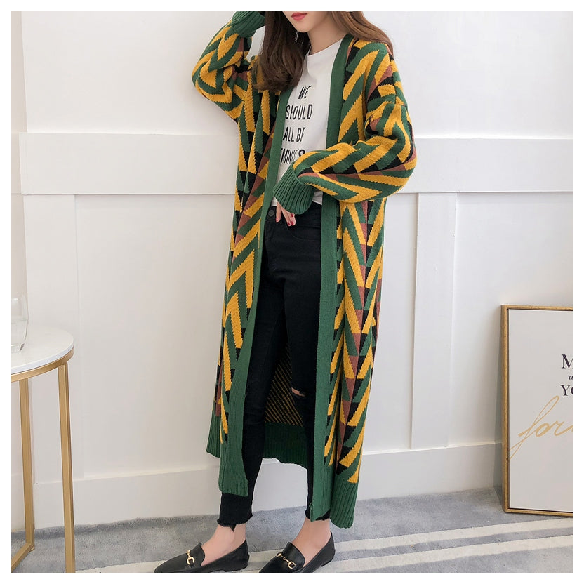 Women's Geometric Knit Cardigan – product view 6