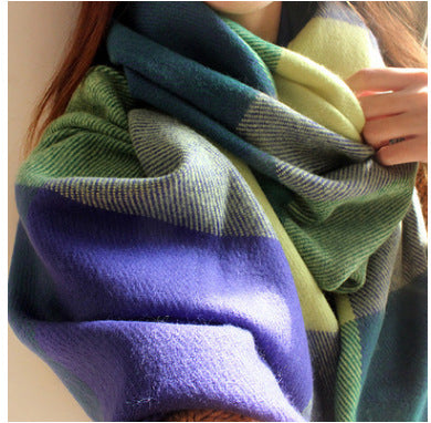Women's Plaid Fringe Winter Scarf – product view 8