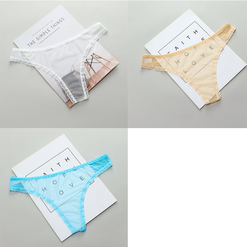 Transparent T-line panties by Zenvia Beauty, featuring sheer fabric with a sleek T-shaped design and smooth waistband.
