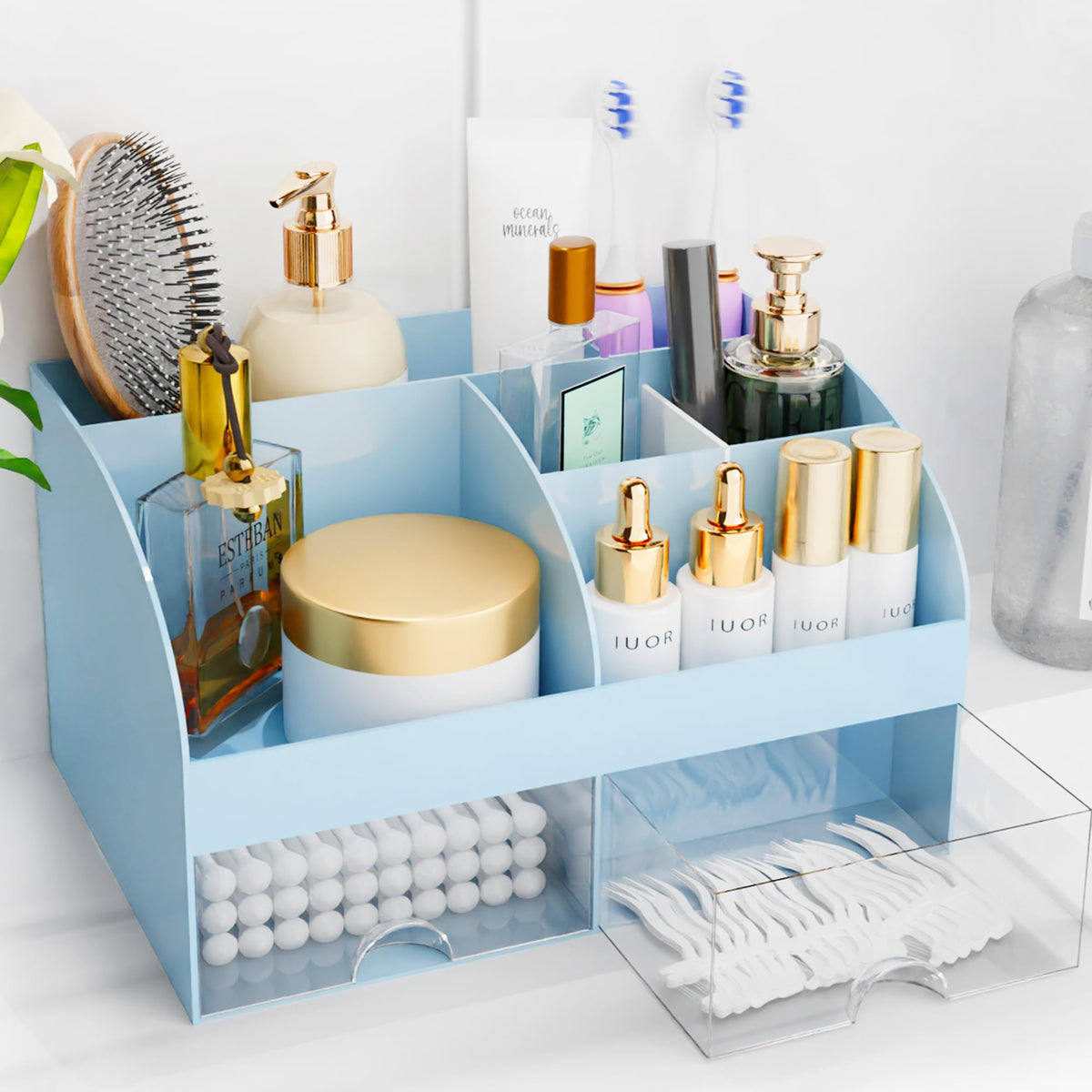 Makeup Organizer with Drawers Cosmetic Storage for Dresser Vanity and — product view 4