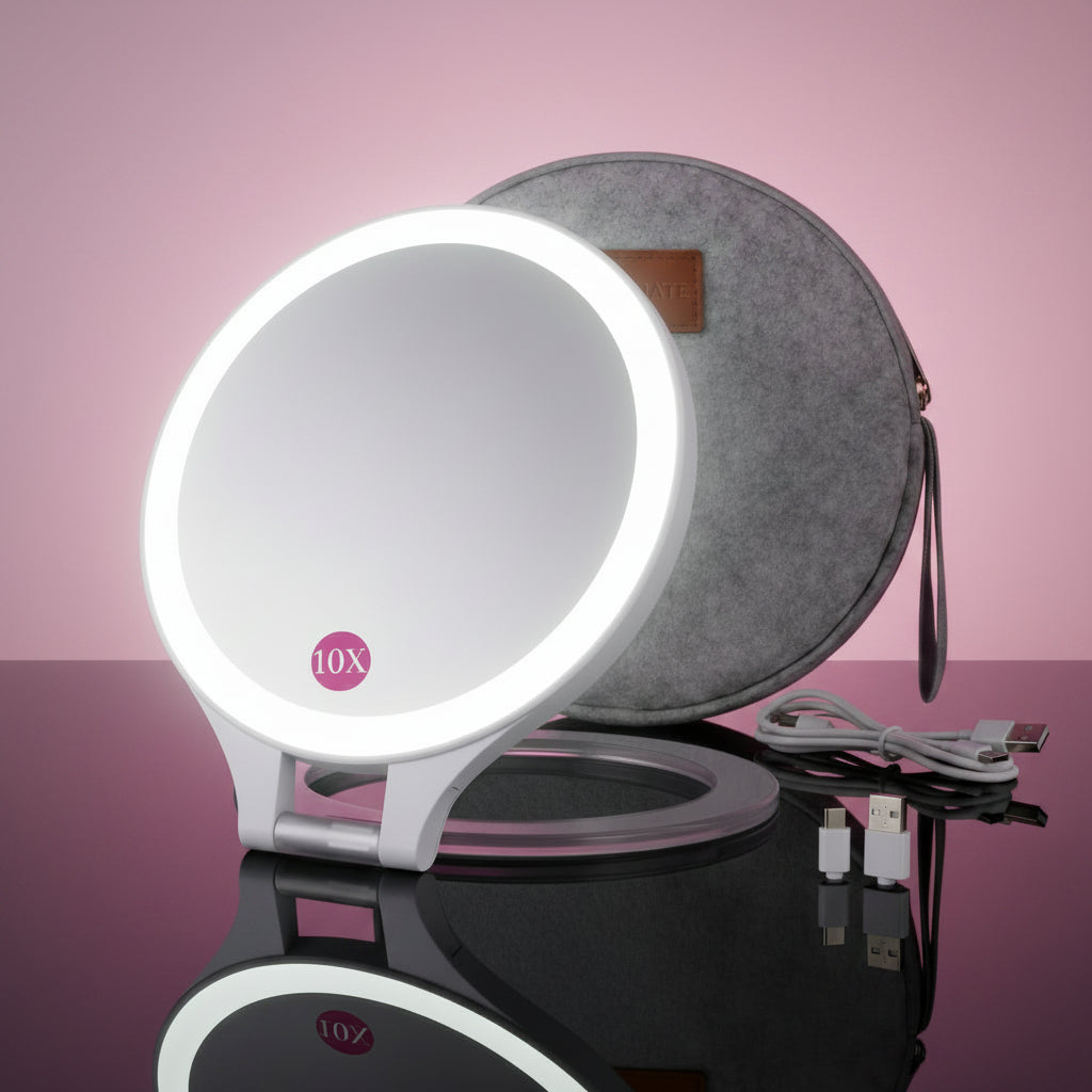 Zenvia Beauty Lumio LED beauty tech device with sleek design, compatible with LED treatments and skincare accessories.