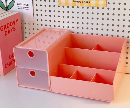 Zenvia Beauty multifunctional drawer storage box with multiple compartments for organizing cosmetics and accessories.