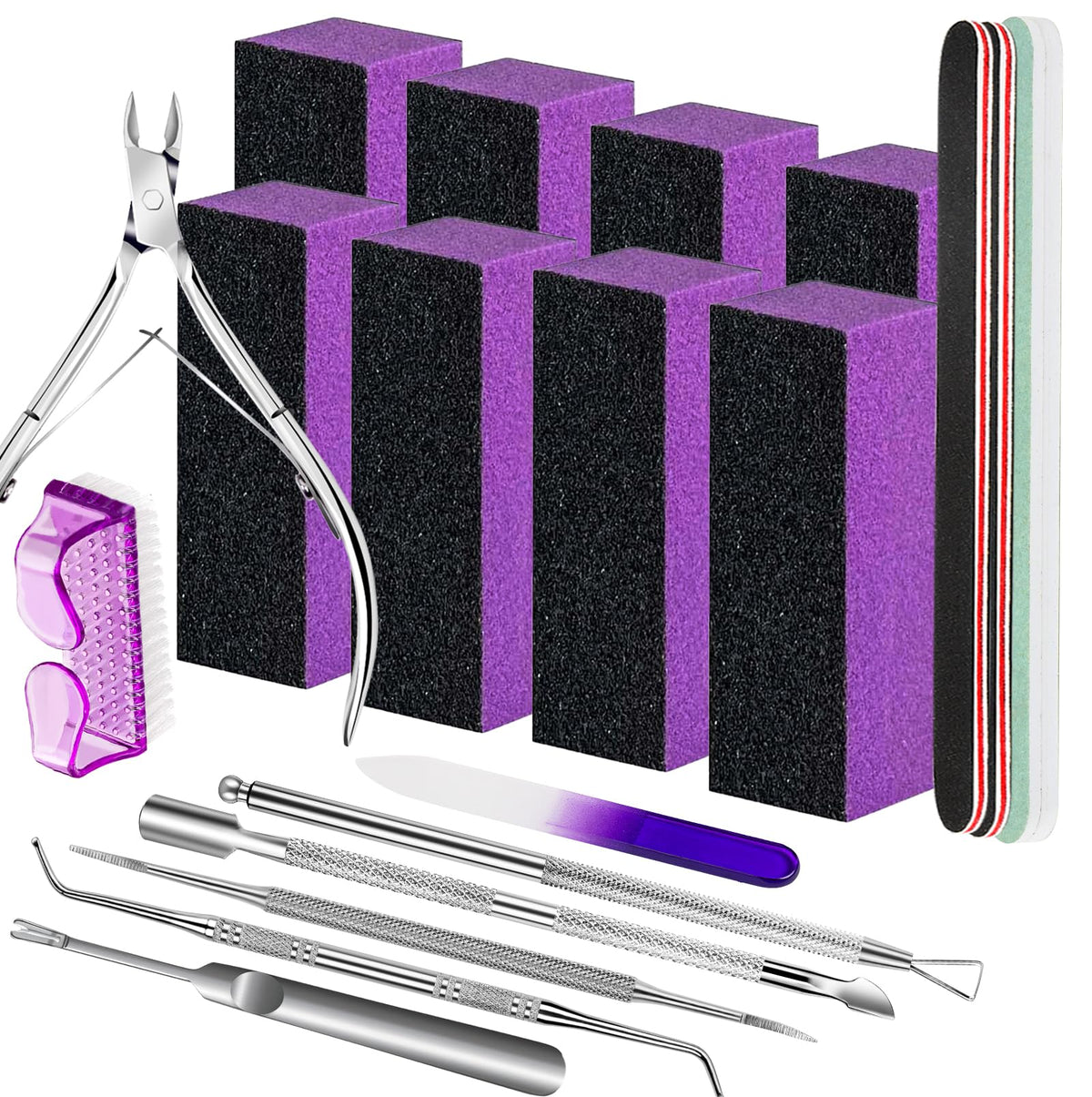 FANDAMEI Nail Care Kit Nail Buffers and Files Nail Cuticle Tools