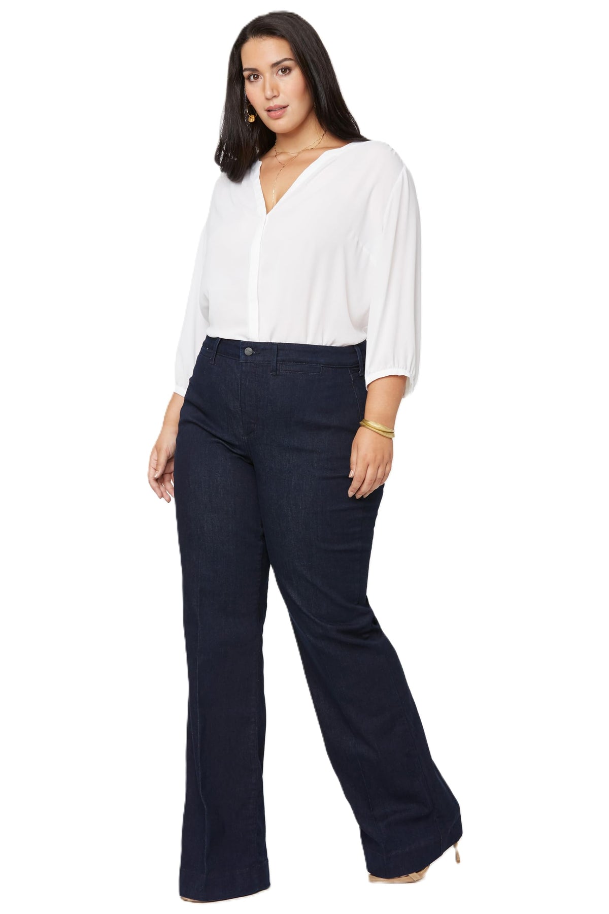 NYDJ Womens Plus Size Teresa Trouser Jeans | Slimming & Flattering Fit Rinse 28W — product view 2