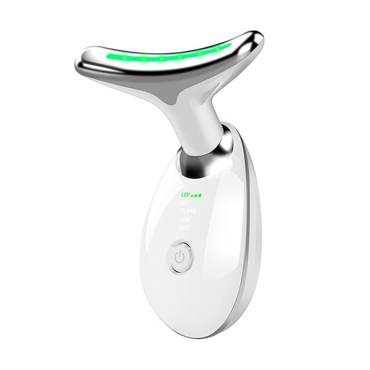 ZenviaBeauty Facial Massager™ in use, showing its sleek design and ergonomic handle for skin massage and facial rejuvenation.