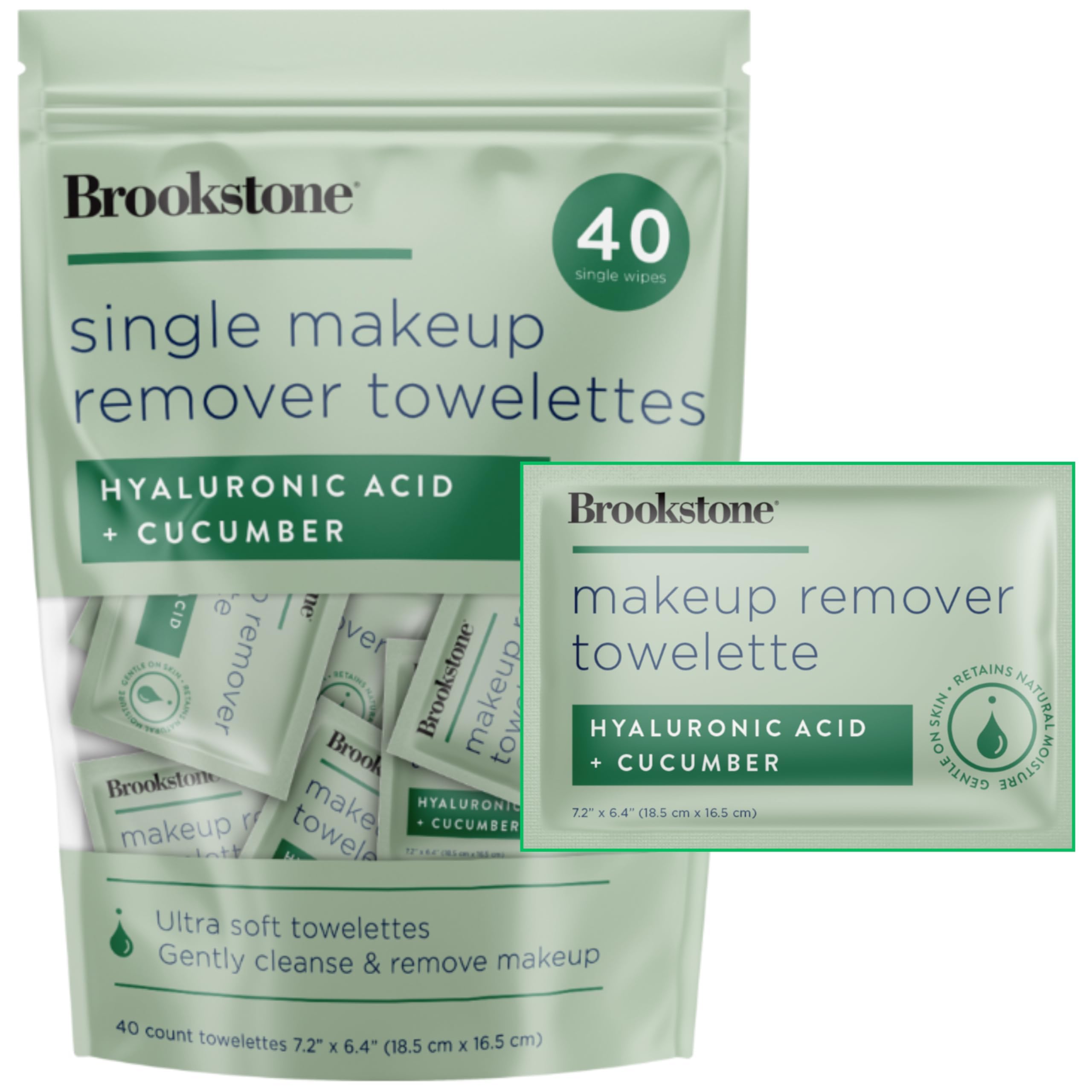 Brookstone Individual Makeup Remover Wipes - Ultra Soft Makeup