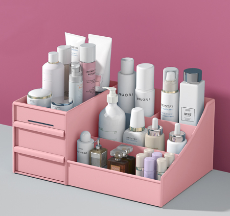 Zenvia Beauty multifunctional drawer storage box with multiple compartments for organizing cosmetics and accessories.