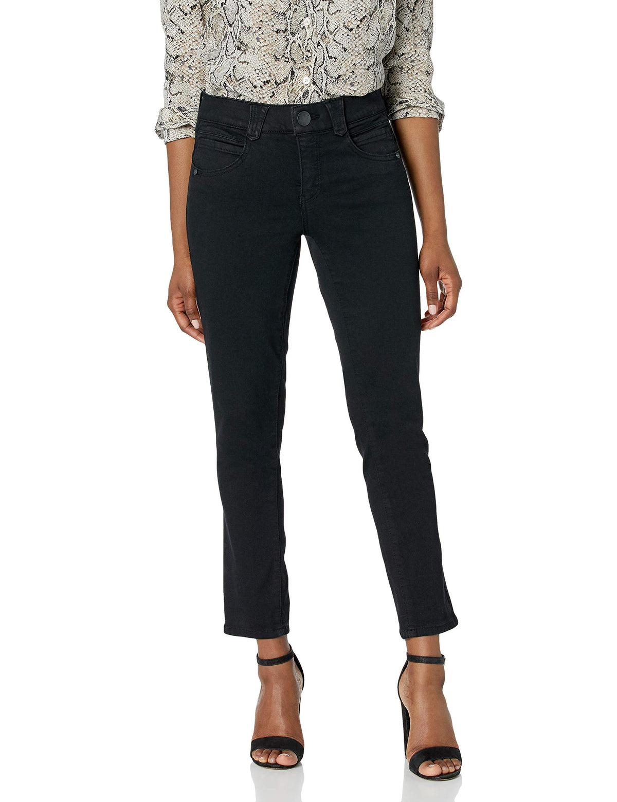 Democracy womens Petite "Ab"solution Crop Jeans Black 12 Petite US — product view 1