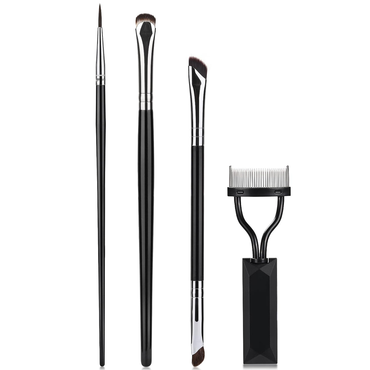 4 Pieces Eyelash Comb Separator Crescent Eyeliner Brush Fine Angled Eyeliner — product view 1