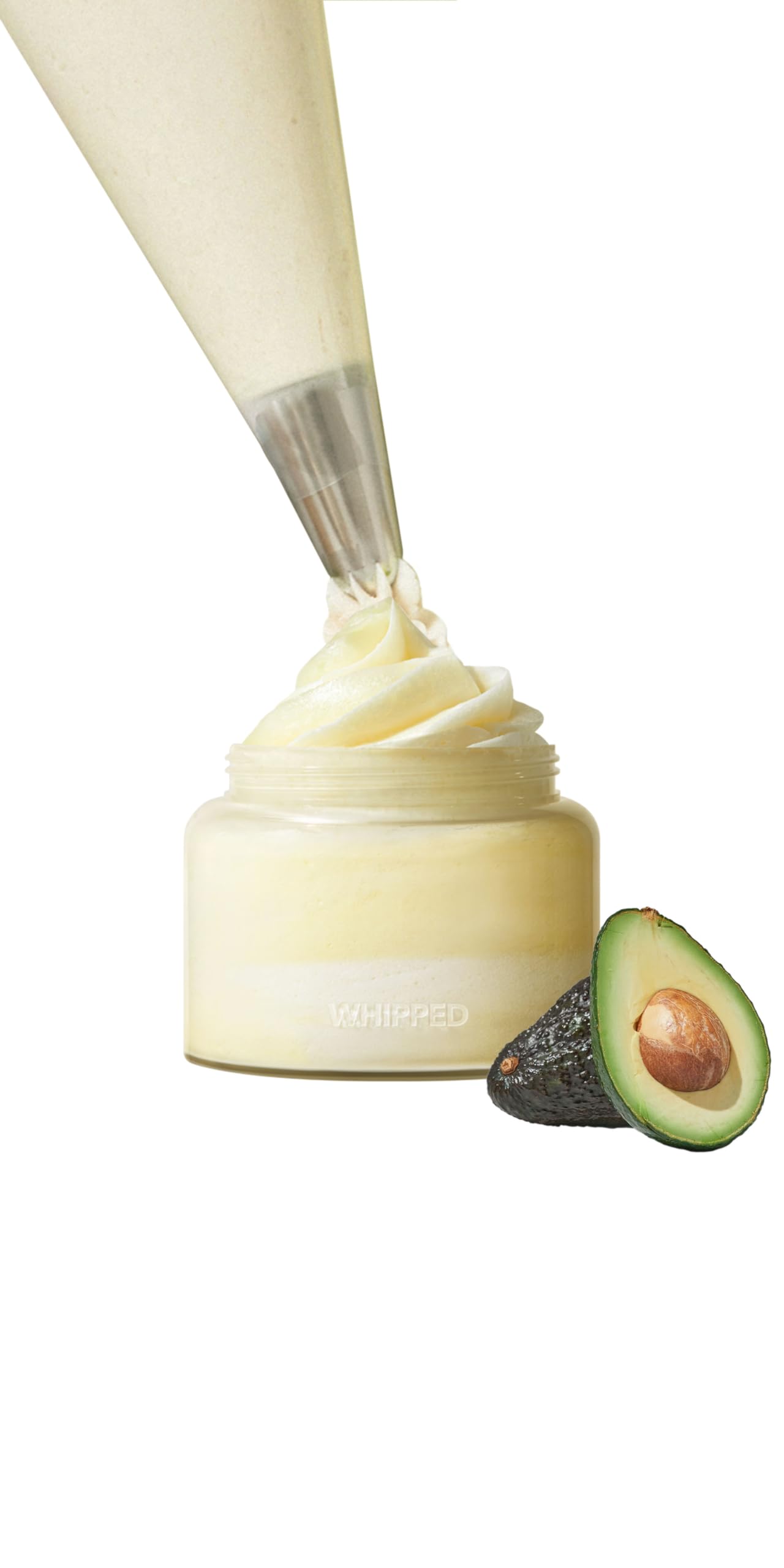 Lavocado Vegan Cleanser by Zenvia Beauty featuring a pump bottle with clear liquid and green avocado-inspired design.