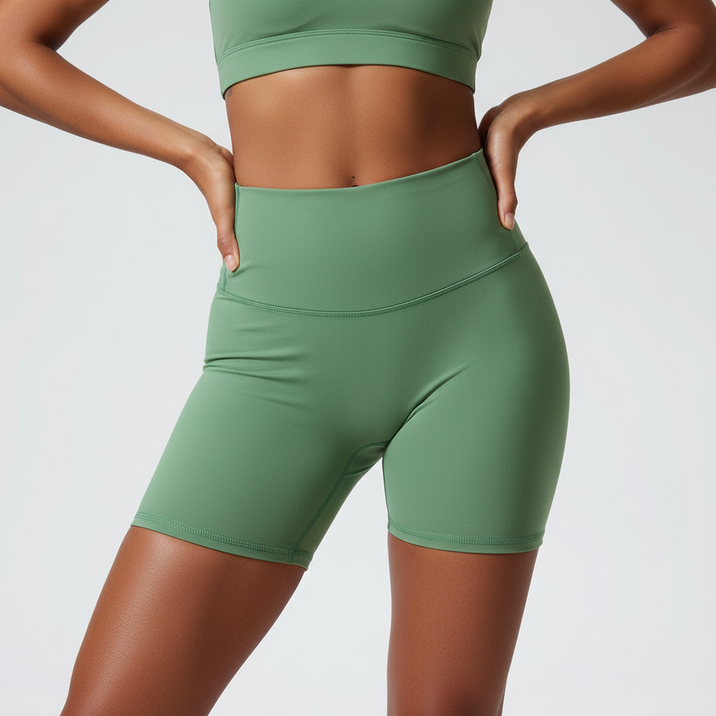 High waist sculpting shorts by Zenvia Beauty, shown in black, designed to shape and smooth the waist and hips.