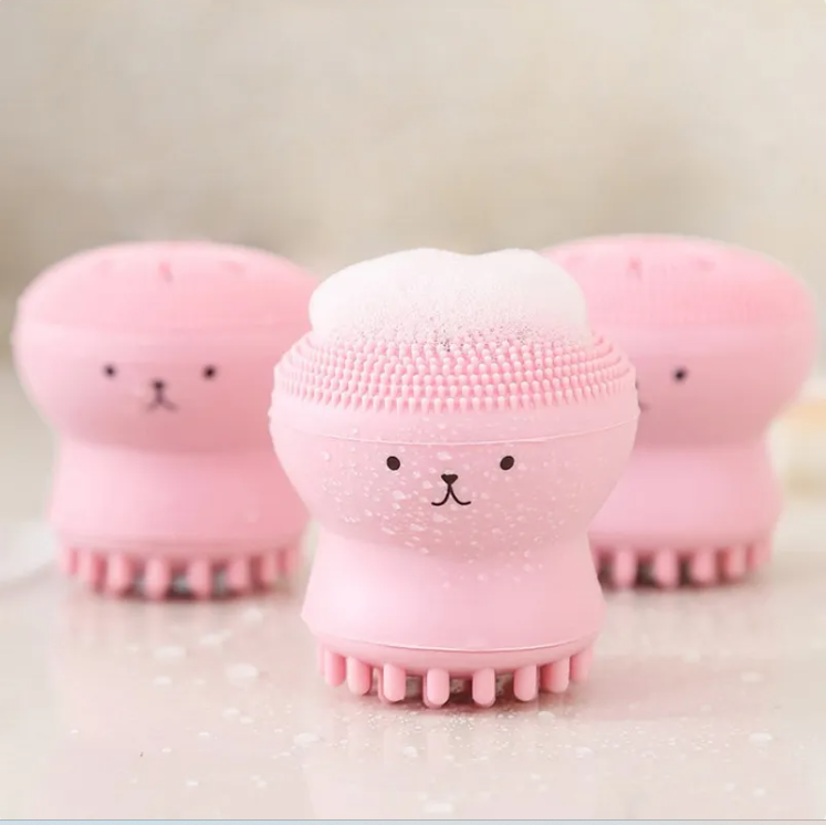 Zenvia Beauty Silicone Cleansing Brush with soft silicone bristles for gentle facial cleansing.